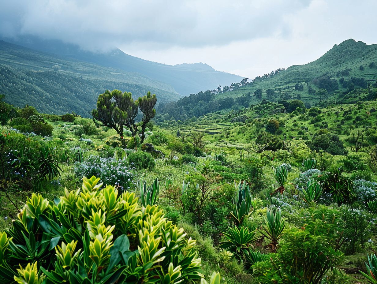 What are the Characteristics of Montane Forest Plants on Kilimanjaro?