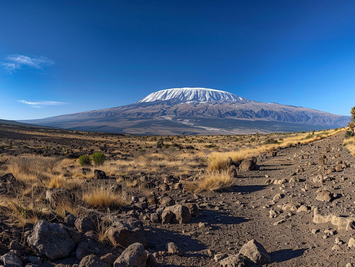 What are the emergency procedures for low Oxygen levels on Kilimanjaro?